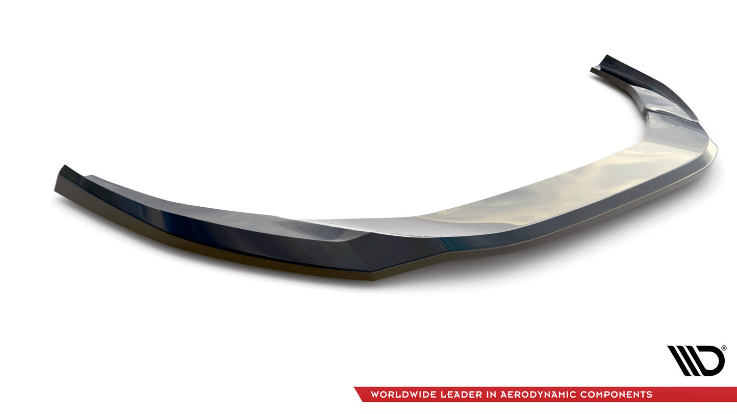 Maxton Front Ansatz V.2 für Audi A4 S-Line / S4 B9 Facelift schwarz Hochglanz