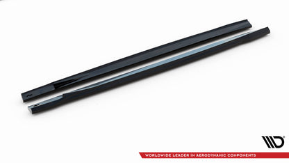 Maxton Seitenschweller Ansatz für V.2 für BMW X6 M-Paket G06 Facelift schwarz Hochglanz