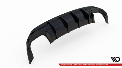 Maxton Diffusor Heck Ansatz für Audi S3 Sportback 8Y schwarz Hochglanz