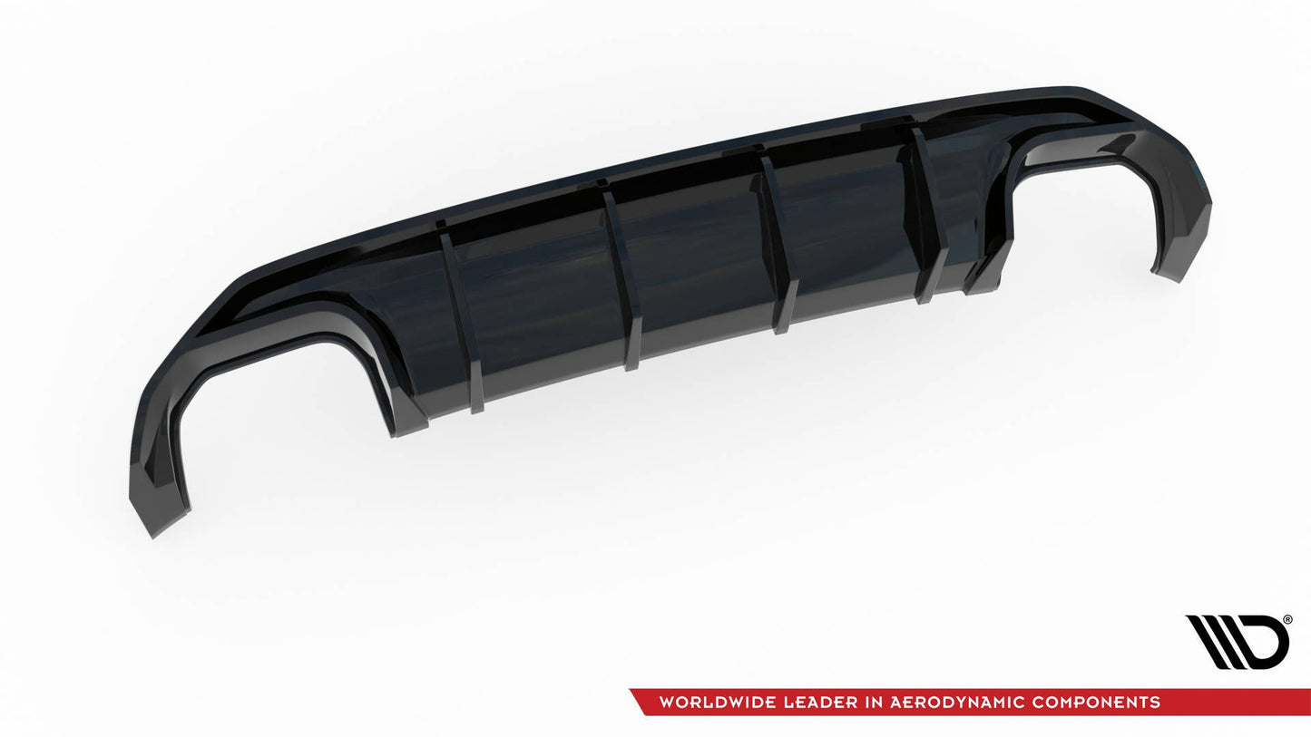 Maxton Diffusor Heck Ansatz für Audi S3 Sportback 8Y schwarz Hochglanz