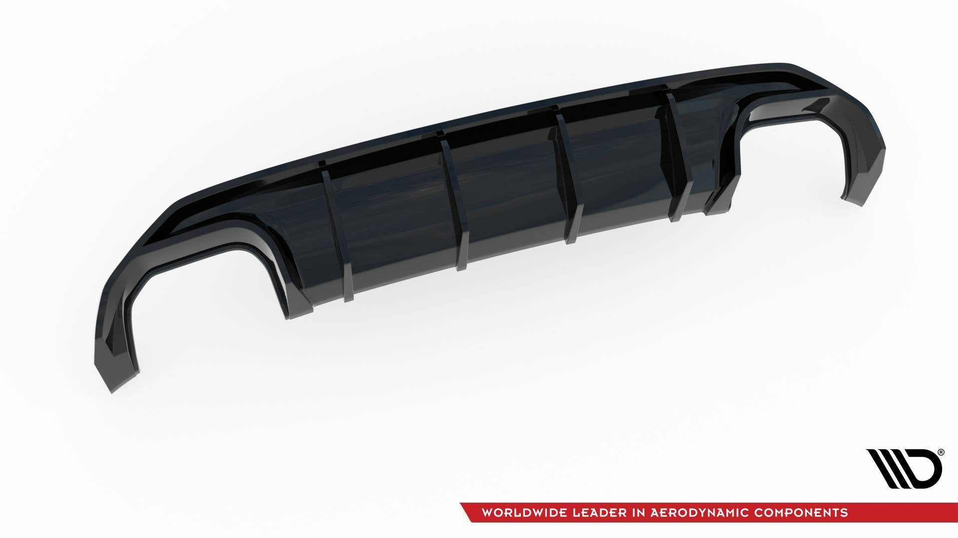Maxton Diffusor Heck Ansatz für Audi S3 Sportback 8Y schwarz Hochglanz