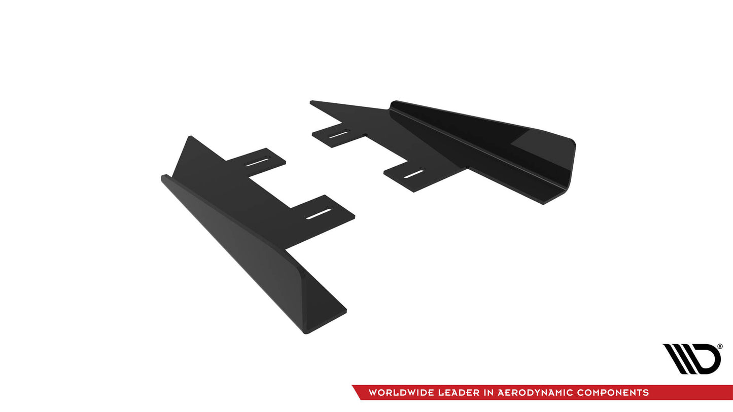 Maxton Hintere Seiten Flaps für Honda Civic Mk10 schwarz Hochglanz