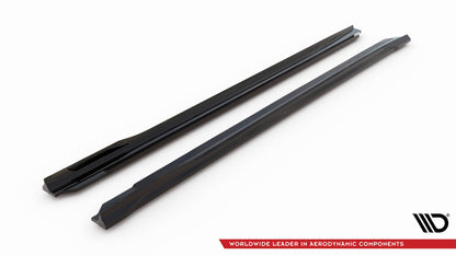 Maxton Seitenschweller Ansatz für V.2 für BMW 5er M-Paket G60 schwarz Hochglanz