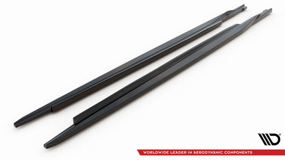 Maxton Seitenschweller Ansatz für BMW 5er GT M-Paket F07 schwarz Hochglanz