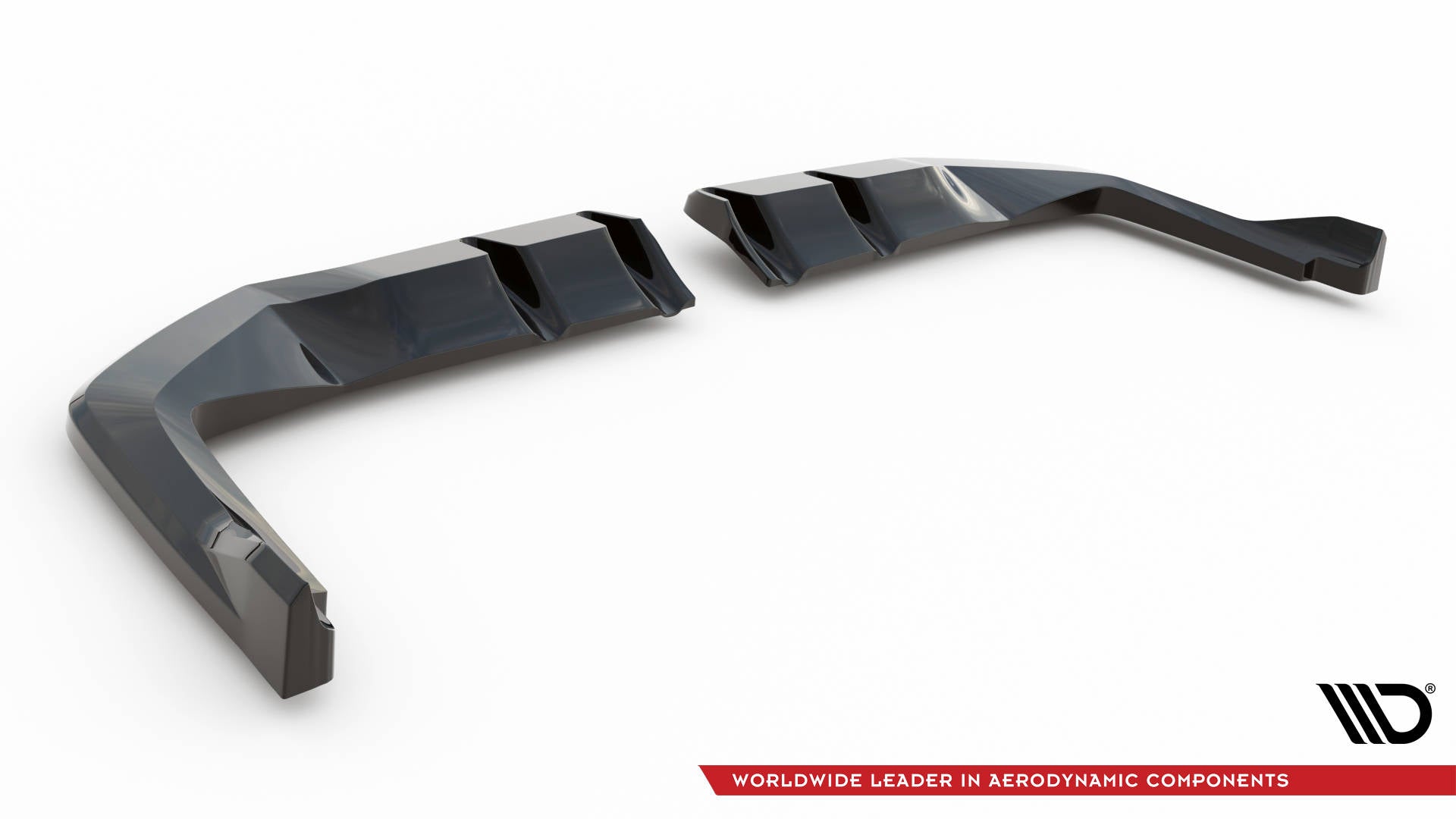 Maxton Mittlerer Diffusor Heck Ansatz DTM Look für V.2 Honda Civic Type-R Mk 11 schwarz Hochglanz