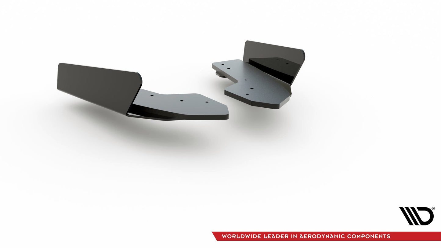 Maxton Robuste Racing Heck Ansatz Flaps Diffusor +Flaps für Audi RS3 8V Sportback schwarz Hochglanz