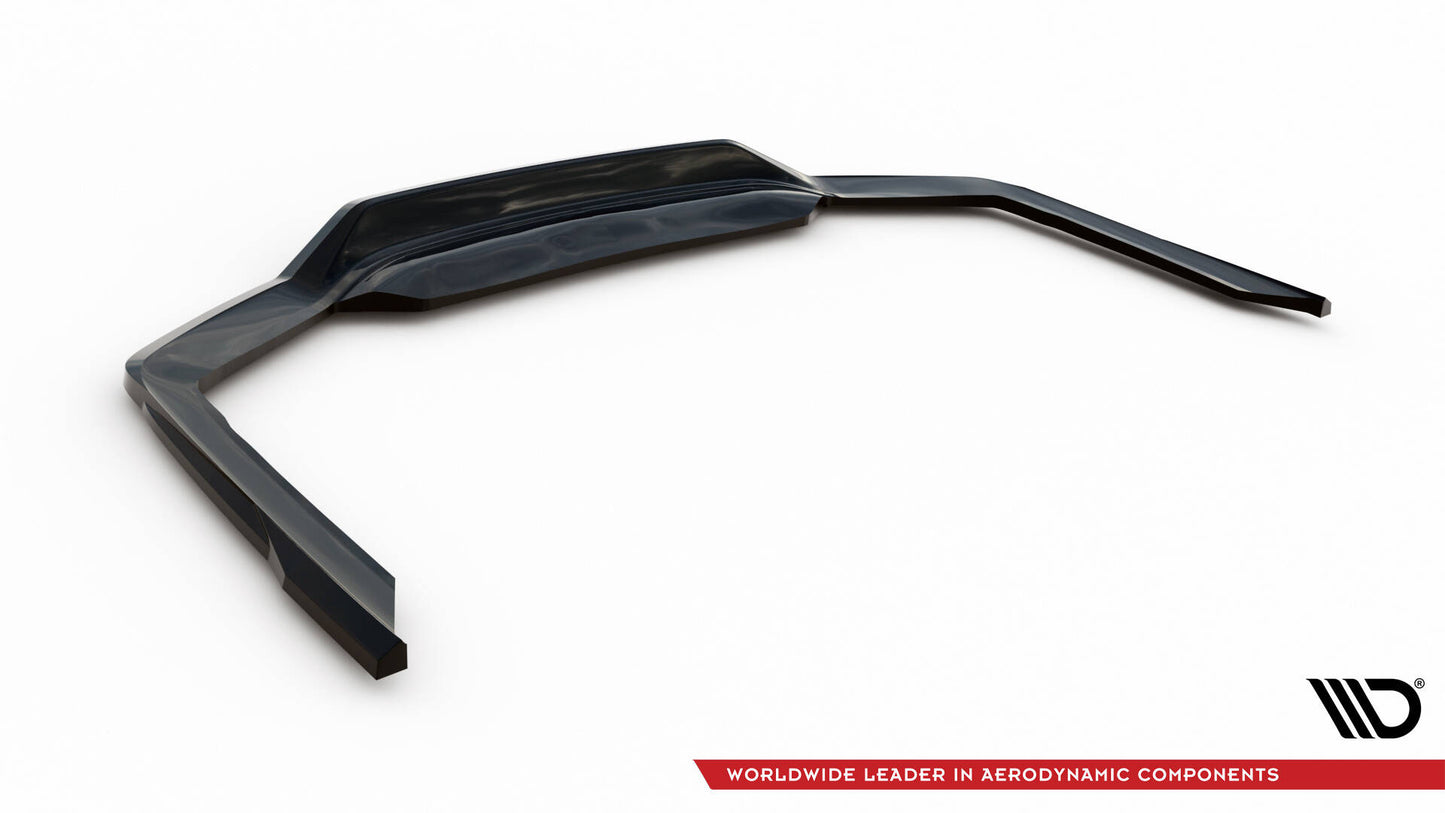 Maxton Hinten Splitter (mit einem vertikalem balken) V.2 BMW 7 G11 M-Paket Facelift schwarz Hochglanz