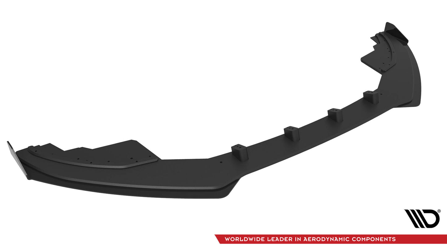 Maxton Street Pro Front Ansatz für +Flaps für + Flaps Audi S5 / A5 S-Line 8T schwarz Hochglanz