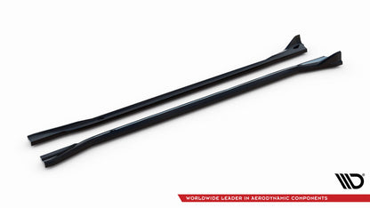 Maxton Seitenschweller Ansatz für BMW XM G09 schwarz Hochglanz
