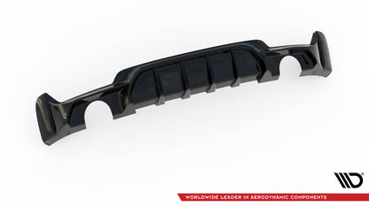 Maxton Diffusor Heck Ansatz für BMW 4er Coupe / Gran Coupe / Cabrio M-Paket F32 / F36 / F33 (Version mit Einzelauspuff auf...