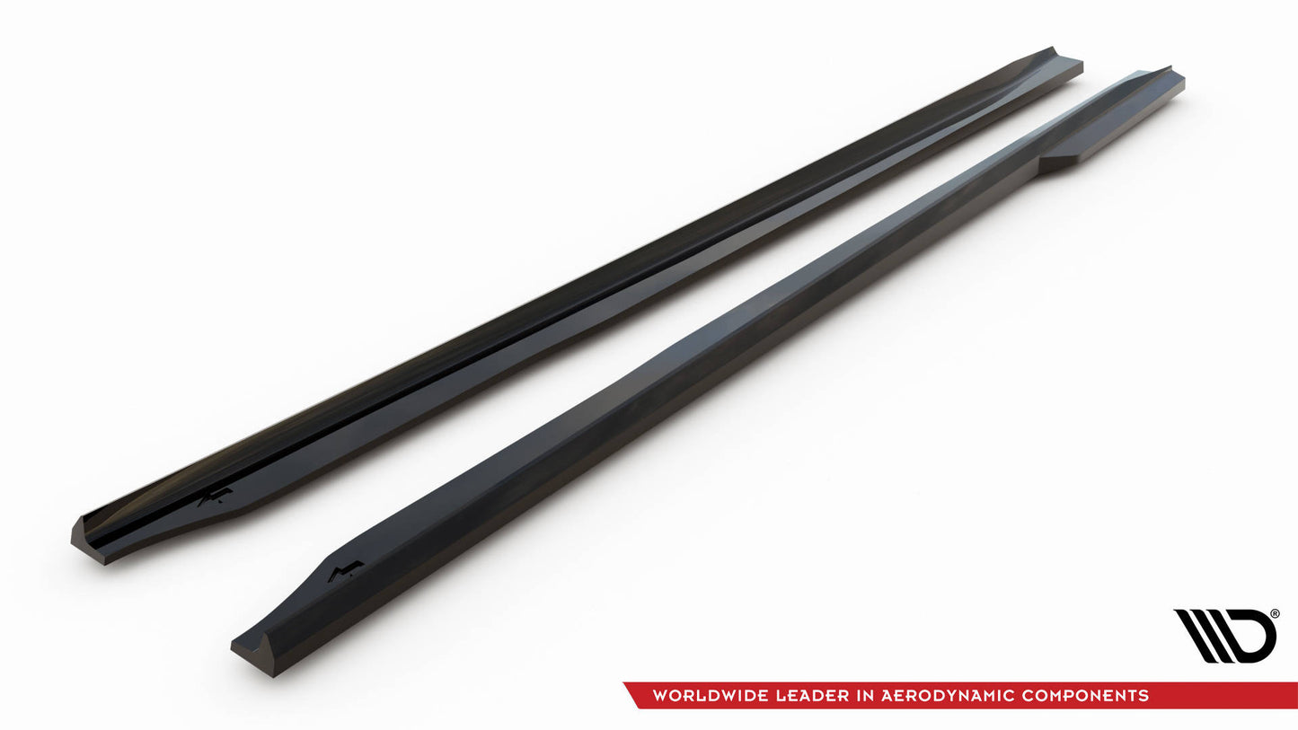 Maxton Seitenschweller Ansatz für V.2 für BMW M2 G87 schwarz Hochglanz