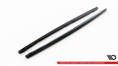 Maxton Seitenschweller Ansatz für V.4 BMW 1er F40 M-Paket/ M135i  schwarz Hochglanz