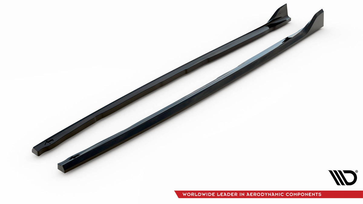Maxton Seitenschweller Ansatz für V.5 BMW 1er F40 M-Paket/ M135i  schwarz Hochglanz