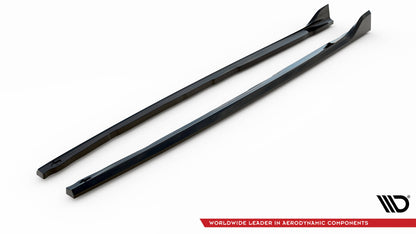 Maxton Seitenschweller Ansatz für V.5 BMW 1er F40 M-Paket/ M135i  schwarz Hochglanz