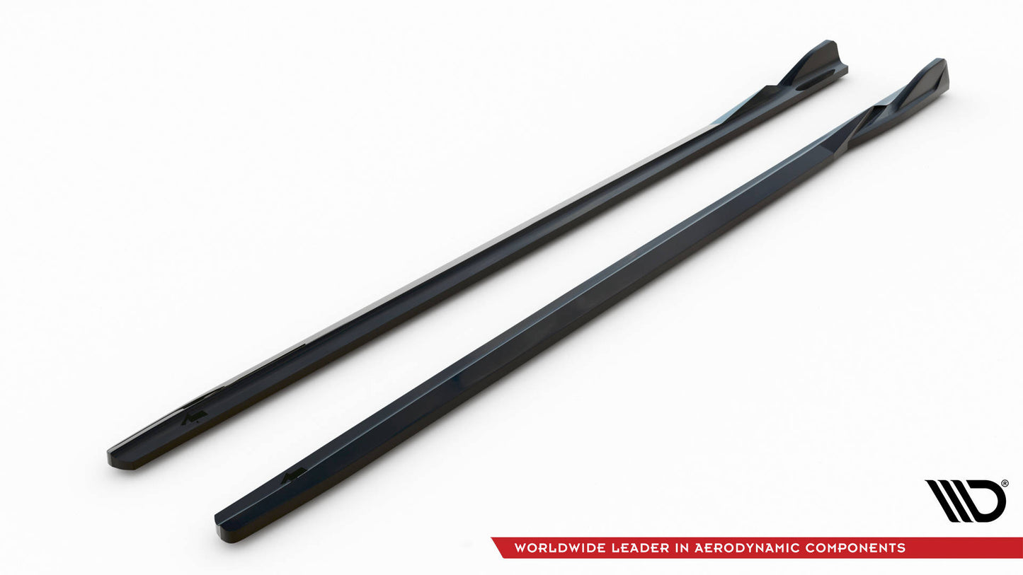 Maxton Seitenschweller Ansatz für V.1 für BMW 2 Coupe M-Paket / M240i G42 schwarz Hochglanz