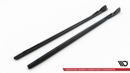 Maxton Seitenschweller Ansatz für V.1 für BMW 2 Coupe M-Paket / M240i G42 schwarz Hochglanz