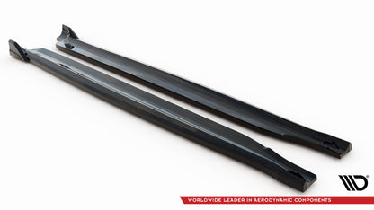 Maxton Seitenschweller Ansatz für V.2 für BMW X5 M-Paket F15 schwarz Hochglanz