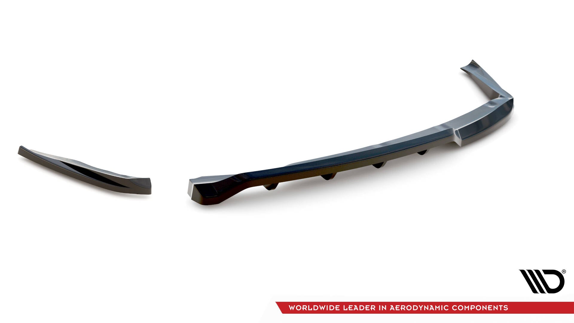 Maxton Mittlerer Diffusor Heck Ansatz DTM Look für BMW 1er M-Paket E87 Facelift schwarz Hochglanz