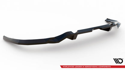 Maxton Mittlerer Diffusor Heck Ansatz DTM Look für Audi SQ5 Sportback Mk2 Facelift schwarz Hochglanz