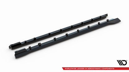 Maxton Seitenschweller Ansatz für Jaguar F-Pace R-Sport Mk1 schwarz Hochglanz
