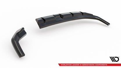 Maxton Mittlerer Diffusor Heck Ansatz DTM Look für Hyundai Kona N-Line Mk2 schwarz Hochglanz