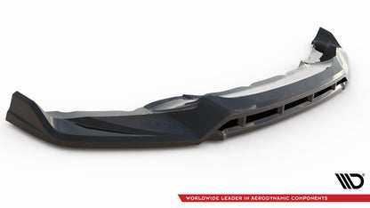Maxton Front Ansatz V.3 für BMW X6 M-Paket F16 schwarz Hochglanz