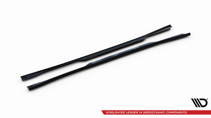 Maxton Seitenschweller Ansatz für V.2 für Infiniti Q50 S Mk1 schwarz Hochglanz