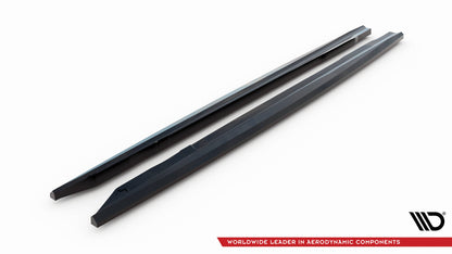 Maxton Seitenschweller Ansatz für BMW 3er GT M-Paket F34 schwarz Hochglanz
