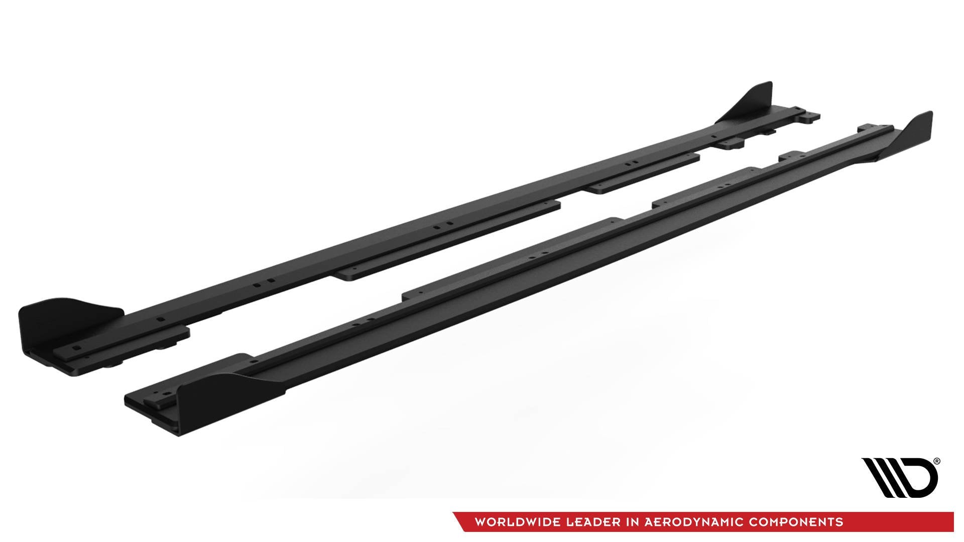 Maxton Robuste Racing Seitenschweller Ansatz für für + Front Stoßstangen Racing Flaps passend für Ford Fiesta Mk8 ST / ST-...