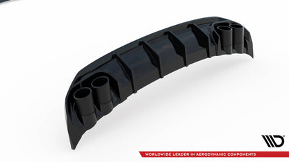 Maxton Diffusor Heck Ansatz für + Endschalldampfer Sportauspuff Attrappe Audi A3 S-Line Limousine 8Y