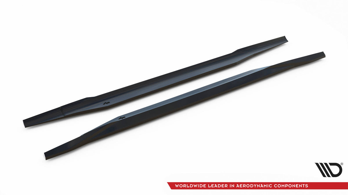 Maxton Seitenschweller Ansatz für Ford Kuga ST Mk1 schwarz Hochglanz