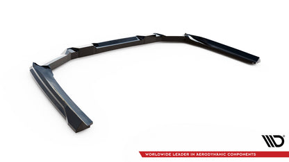 Maxton Mittlerer Diffusor Heck Ansatz DTM Look für V.2 BMW 5er M-Paket G60 schwarz Hochglanz