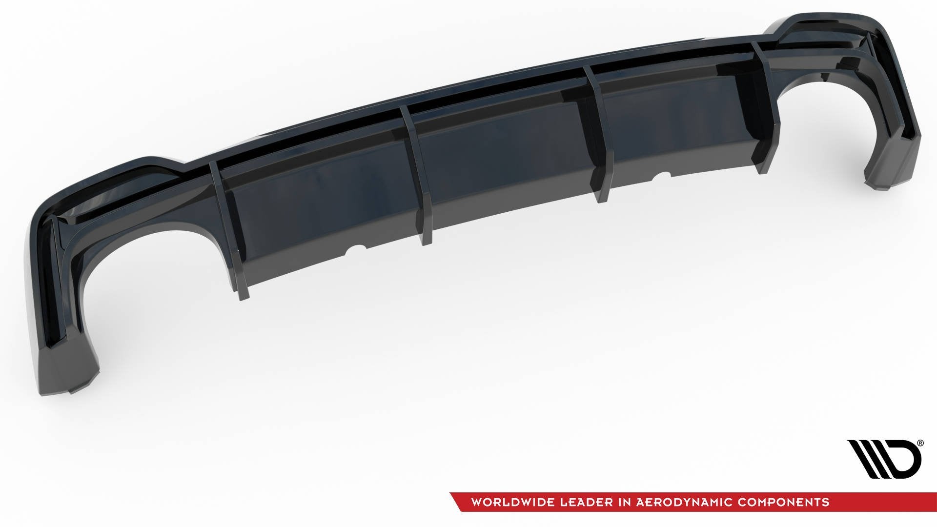 Maxton Diffusor Heck Ansatz für Audi RS6 C8 / RS7 C8 (Version mit Anhängerkupplung) schwarz Hochglanz