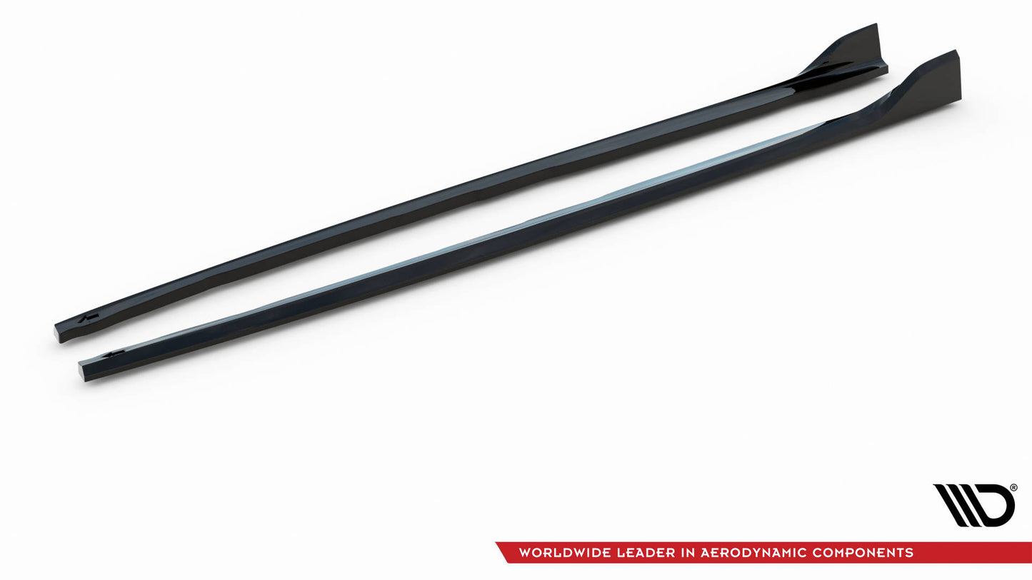 Maxton Seitenschweller Ansatz für V.5 BMW 1er F40 M-Paket/ M135i  schwarz Hochglanz