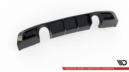 Maxton Diffusor Heck Ansatz für Audi TT S-Line 8S schwarz Hochglanz