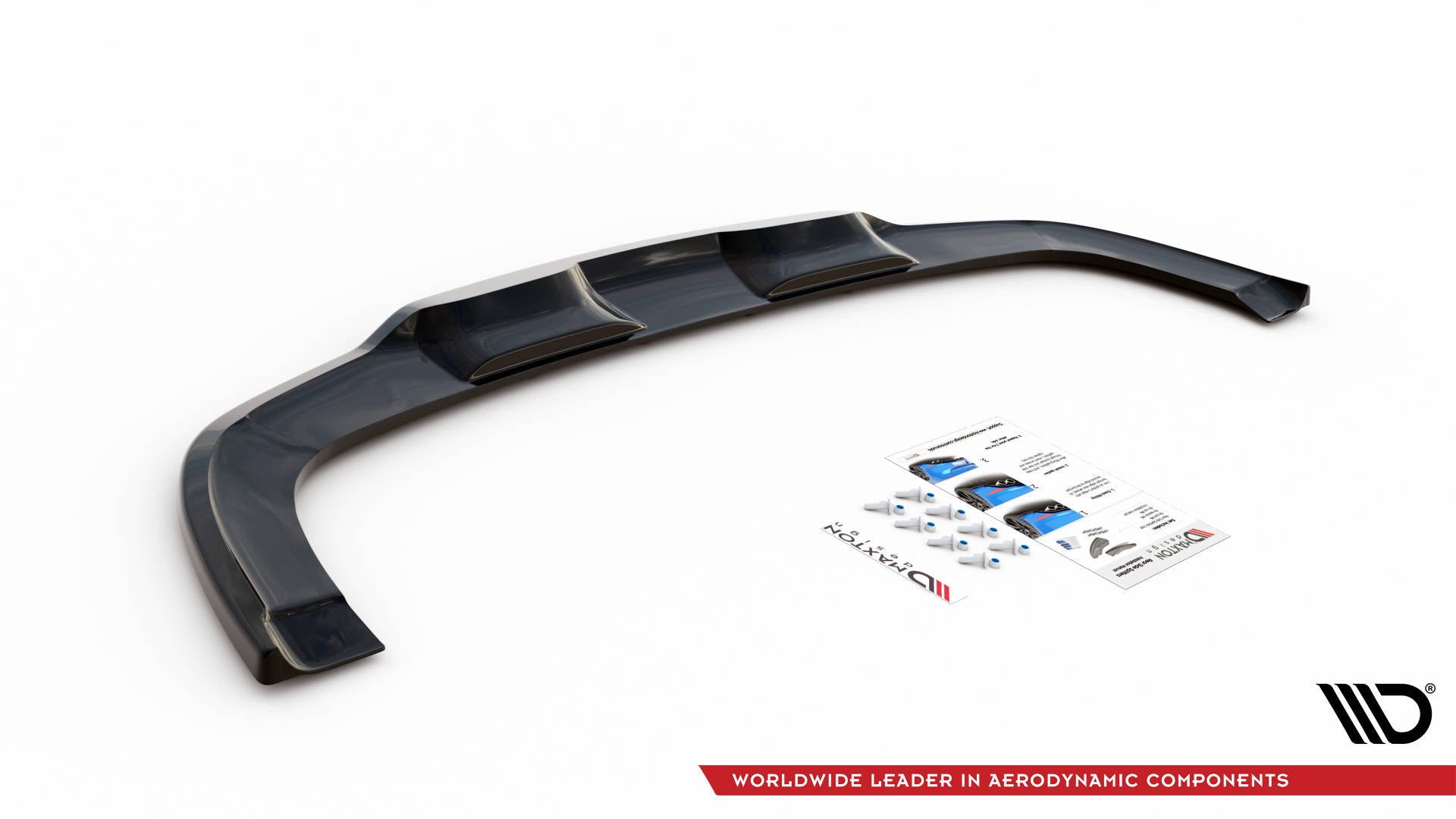 Maxton Mittlerer Diffusor Heck Ansatz DTM Look für Kia XCeed Mk1 schwarz Hochglanz