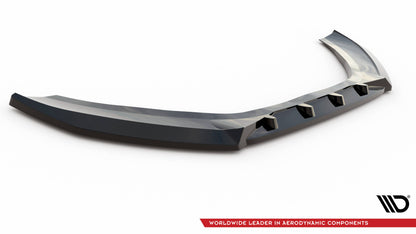 Maxton Front Ansatz V.2 für Audi A6 C7 schwarz Hochglanz