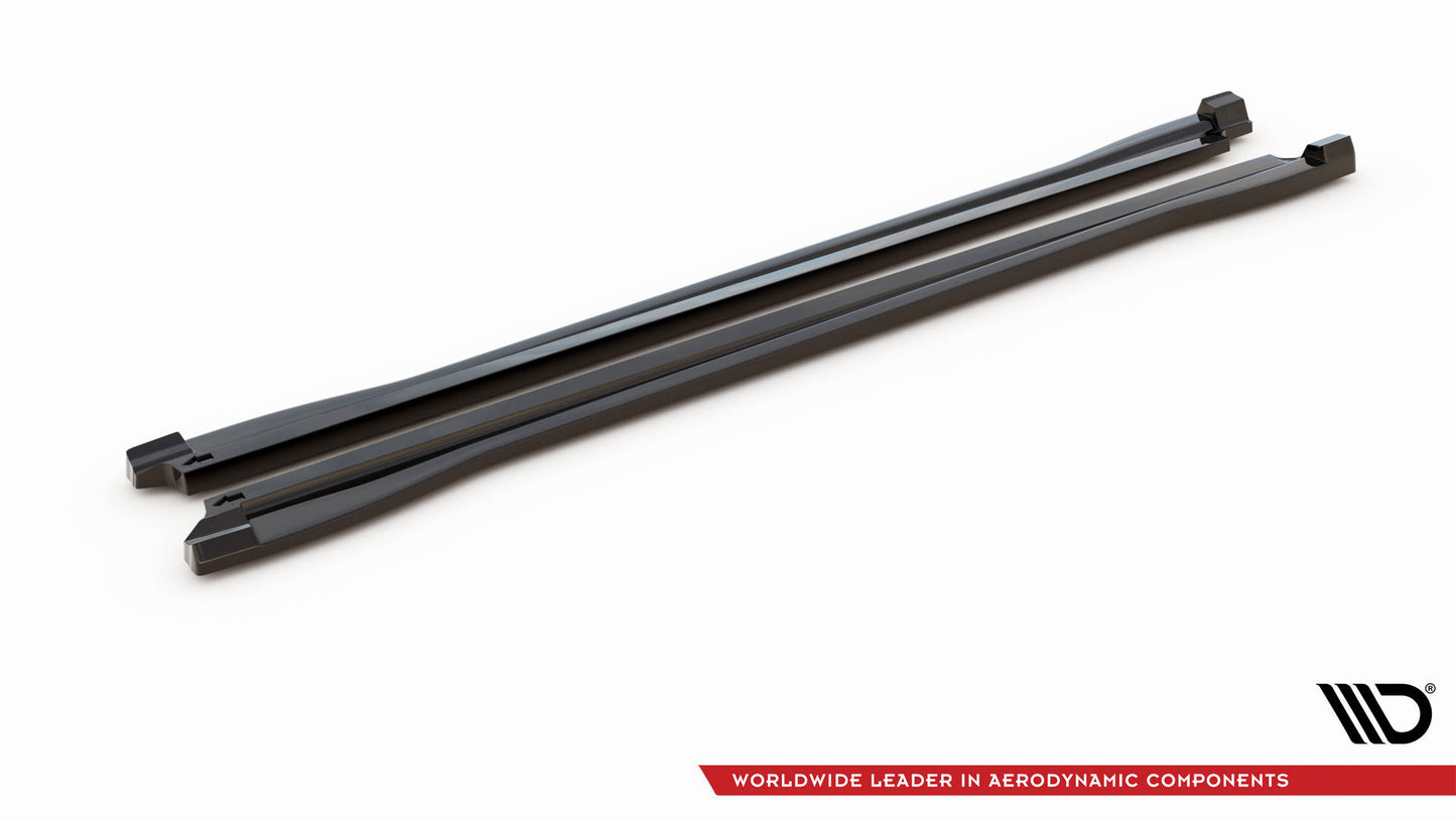 Maxton Seitenschweller Ansatz für Audi Q3 S-Line F3 schwarz Hochglanz