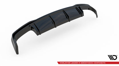 Maxton Diffusor Heck Ansatz für Audi S6 / A6 S-Line C8 schwarz Hochglanz