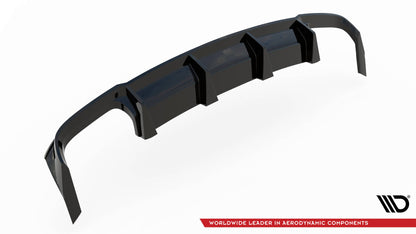 Maxton Diffusor Heck Ansatz für Audi S8 D5 schwarz Hochglanz