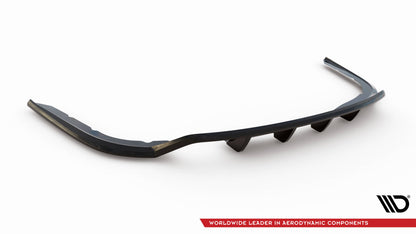 Maxton Mittlerer Diffusor Heck Ansatz DTM Look für BMW 4er Gran Coupe F36  schwarz Hochglanz