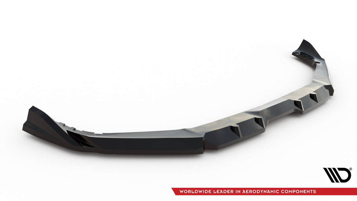 Maxton Front Ansatz V.1 für BMW X5 M F95 Facelift schwarz Hochglanz