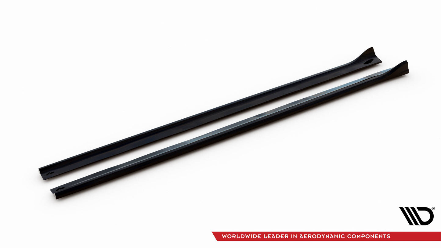 Maxton Seitenschweller Ansatz für Chrysler 300 Mk2 schwarz Hochglanz