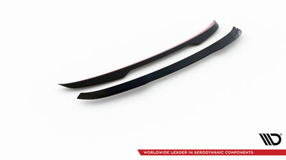 Maxton Spoiler CAP für Hyundai I20 Mk2 Facelift schwarz Hochglanz