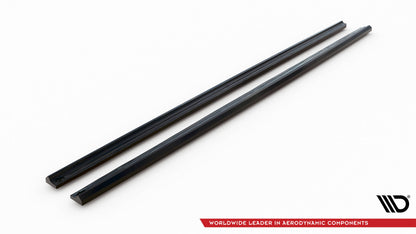 Maxton Seitenschweller Ansatz für Citroen Jumpy l2 /l3 Mk3 schwarz Hochglanz