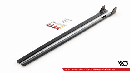 Maxton Seitenschweller Ansatz für V.5 + Flaps Hyundai I30 N Mk3 / Mk3 FL Hatchback/Fastback
