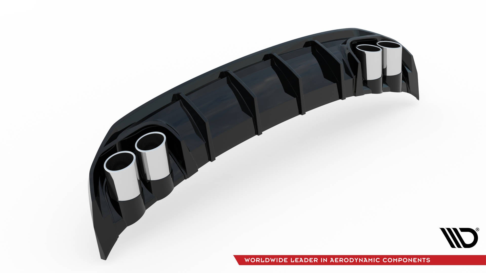 Maxton Diffusor Heck Ansatz für + Endschalldampfer Sportauspuff Attrappe Audi A3 S-Line Sportback 8Y
