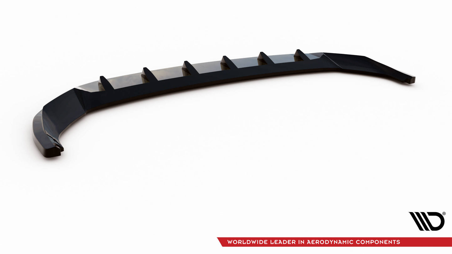 Maxton Front Ansatz V.2 für Audi SQ5 / Q5 S-Line SUV / Sportback Mk2 Facelift schwarz Hochglanz
