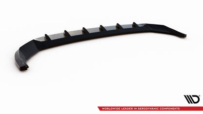 Maxton Front Ansatz V.2 für Audi SQ5 / Q5 S-Line SUV / Sportback Mk2 Facelift schwarz Hochglanz