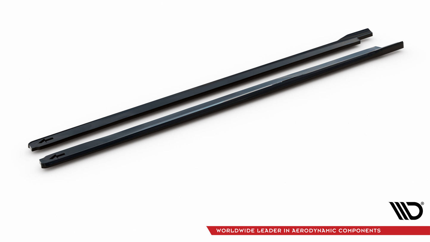 Maxton Seitenschweller Ansatz für Honda Civic Sport Mk 10 schwarz Hochglanz